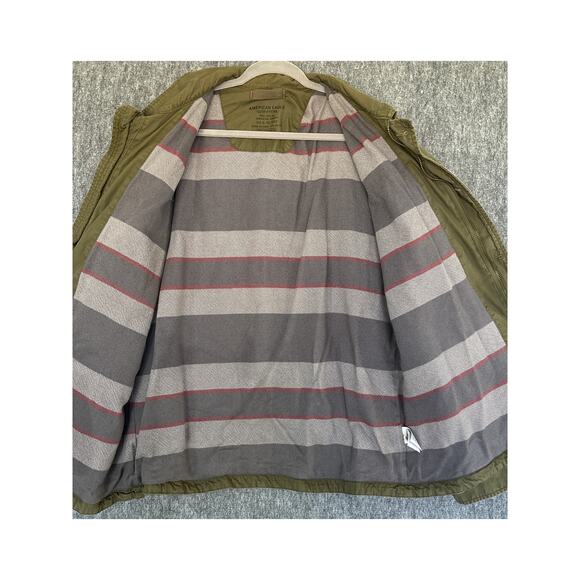 American Eagle Y2K Field Surplus Jacket Mens XXL Green Military Lined Cotton Vtg - Picture 4 of 6